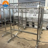 Porte-vêtements en acier inoxydable 304, support de vêtements pour abattoir, usine de transformation, crochet pour uniforme de travail SUS304, anti-corrosion