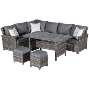 Set da Pranzo e Salotto <span class=keywords><strong>Rio</strong></span> per 8 Persone - Poliestere, <span class=keywords><strong>Alluminio</strong></span>, Polyrattan, Vetro, Include Braccioli - Product Image 4