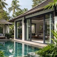 Ventanas Corredizas Horizontales de Aluminio con Doble Acristalamiento, Resistentes al Viento y a Impactos, Modernas para Viviendas