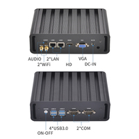 Mini PC sin ventilador Ordenador industrial i7 4500U i5 4200U I3 4005U Red dual Puerto serie dual Win10 Linux WiFi Micro PC de escritorio