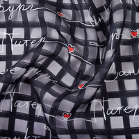 Prix d'usine Nouvelle Arrivée Tissu Organza Transparent en Polyester 100% Imprimé Numérique à Carreaux pour Robe et Vêtement
