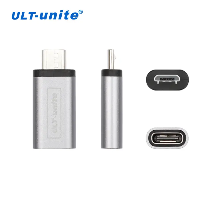 ULT להתאחד באיכות גבוהה מיקרו USB זכר ל-usb סוג C נקבה מתאם ממיר