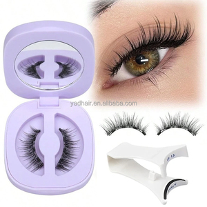 Kit d'extensions de <span class=keywords><strong>cils</strong></span> <span class=keywords><strong>magnétiques</strong></span> en <span class=keywords><strong>faux</strong></span> vison 3D réutilisables, doux, légers, faits à la main, <span class=keywords><strong>sans</strong></span> colle, avec applicateur magnétique - Product Image 1