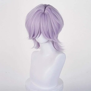 万圣节派对萨贾男孩神秘角色扮演短紫色假发 AOKG-170 - Product Image 2