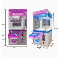 Mini Machine à griffes à jetons Tide House Arcade Game Prize Machine Mini peluche cadeau griffe de grue avec accepteur de facture pour les enfants