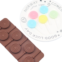 Hochwertige DIY Lutscher form 6 Stück Donut Schokolade DIY Lutscher Hard Candy Stick Einweg-Plattenspieler für Kinder