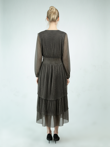 Váy thời trang Pháp cổ điển Bettergirl <span class=keywords><strong>2025</strong></span>, kiểu dáng thường ngày, gợi cảm, cổ chữ V, đính hạt chắc chắn, tay chuông, eo empire. - Product Image 3