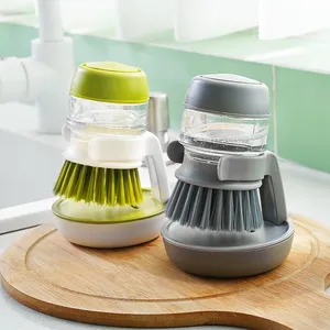 Dispensador de Jabón de Cocina, Cepillo para Platos Multiusos, Cepillo para Fregar con Dispensador de Jabón, Cepillo para Platos Universal para el Hogar con Bandeja - Product Image 1
