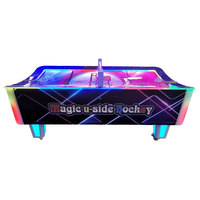 Machine de jeu d'arcade à monnayeur 2 joueurs, simulateur de hockey sur air à surface U, en plastique, garantie 1 an pour usage intérieur
