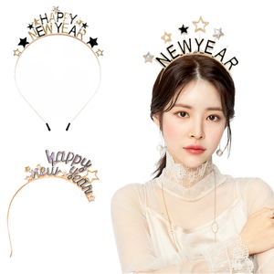 Diademas de aleación de moda para mujer con estrellas esmaltadas de colores, para Navidad y Año Nuevo, joyería para el cabello para fiestas. - Product Image 1