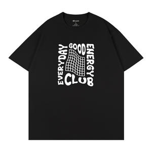 Camiseta de Jersey 100% Algodón para Hombre, Negra y Blanca, Manga Corta, Impresión en Serigrafía Negra, Transpirable, Informal, para Verano, Q182 - Product Image 4