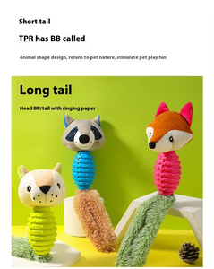 Pamuk peluş cepet marka gıcırtılı karikatür interaktif köpek ve kedi çiğnemek oyuncaklar ile kauçuk EVA malzemeleri yatıştırıcı tasarım - Product Image 2