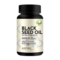 YSH Paket OEM Minyak Biji Hitam Dewasa Softgel 100% Cold Pressed Bebas Gula 60 Kapsul Pendukung Kekebalan Tubuh Minyak Biji Jintan Hitam Murni