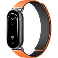 Bracelet de montre en silicone texturé litchi style sport, largeur 14 mm, boucle à anneau unique, compatible avec Band 10 et Mi Band 9/8
