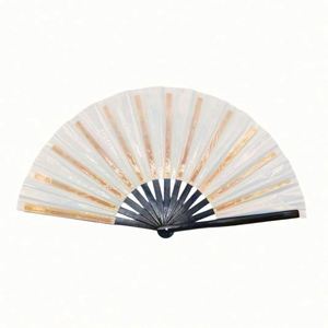 พัดพับพีวีซีหลากสีขนาด 13 นิ้ว พร้อมโครงไม้ไผ่ สำหรับงานเทศกาลดนตรีและของตกแต่ง ผลิตภัณฑ์งานฝีมือไม้ไผ่ - Product Image 6
