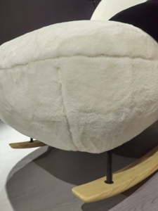 Comfy tàu lượn ghế cho vườn ươm cao tựa lưng giọng cánh tay ghế cho người lớn trắng cừu len lười biếng Cậu bé bên <span class=keywords><strong>Rocking</strong></span> ghế - Product Image 3