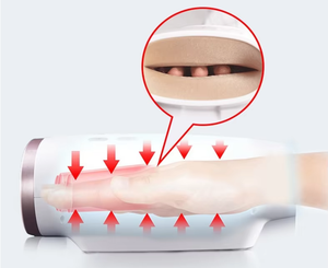 Masaje de compresión de terapia de calor de mano de 3 intensidades, masajeador de fatiga relajante para dedos de Palma - Product Image 5