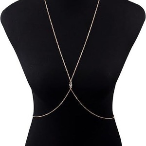 Chapado en oro de moda Boho cubano Figaro perla corazón vientre cintura cadena para mujeres <span class=keywords><strong>Sexy</strong></span> Bikini cuerpo joyería para ocasiones de aniversario - Product Image 4