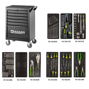 Carro de herramientas Fasano Tools con cajones y ruedas para reparación de automóviles - Product Image 1