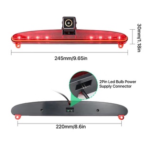 Cámara de visión trasera de vehículo con luz de freno LED GreenYi para <span class=keywords><strong>Iveco</strong></span> Daily 2015-2017 Truck Van impermeable AHD 1080P visión nocturna 175 grados - Product Image 2
