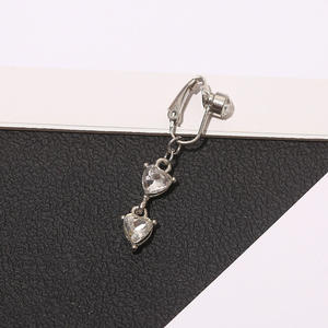 Nuevo conjunto de diamantes sin piercing, anillo de <span class=keywords><strong>ombligo</strong></span> <span class=keywords><strong>falso</strong></span>, joyería para uñas, clip para oreja - Product Image 6