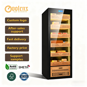 ตู้เก็บซิการ์ไฟฟ้า ควบคุมอุณหภูมิและความชื้นคงที่ ระบบหมุนเวียนอากาศเสียงเบา วัสดุสแตนเลส สำหรับใช้ในบ้าน - Product Image 1