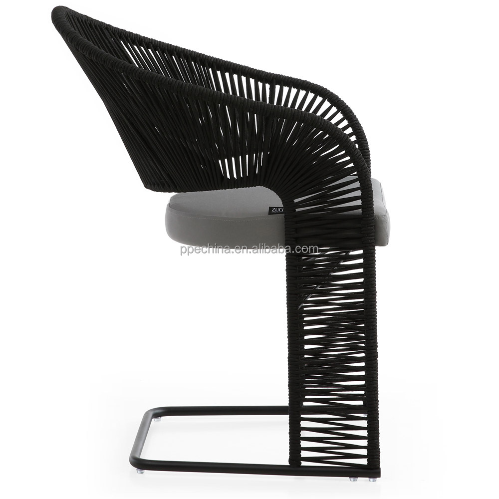 Wholesale Modern Design Stainless Steel Outdoor Furniture Steel Chairs And Rope Woven Chair Outdoor