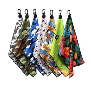 Serviette magnétique en microfibre gaufrée à séchage rapide avec logo personnalisé et clip, absorbante, pour nettoyer les balles et clubs de golf - Product Image 1