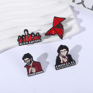 เข็มกลัดเคลือบรูปละครอาชญากรรมแบบสเปนตัวละครรายการทีวีโปรเฟสเซอร์เอมปิเอซ่าเอลมาไตราคาโดเข็มกลัดเครื่องประดับของขวัญสำหรับเพื่อน - Product Image 2