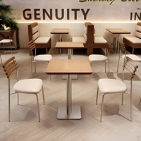 Table et chaises de restaurant minimalistes modernes, table et chaises pour restaurant léger, café, salon de thé