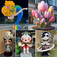 Escultura de Loto Tallada a Mano en Fibra de Vidrio, Resistente al Agua, con Tamaño y Color Personalizados para Decoración de Estanques de Jardines Zen