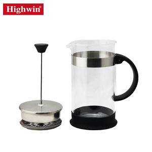 Cafetière à piston <span class=keywords><strong>en</strong></span> <span class=keywords><strong>plastique</strong></span> HIGHWIN, <span class=keywords><strong>carafe</strong></span> <span class=keywords><strong>en</strong></span> <span class=keywords><strong>verre</strong></span> borosilicate, presse-café à piston - Product Image 3