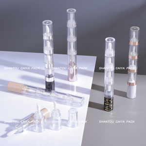 CAIYA Cute PETG Makeup Sample Trial Pack Tubes de brillant à lèvres Stack up Lip Tint Bottles 1ML Pen Shape Multi Layer Mini Lipgloss Tubes - Product Image 3