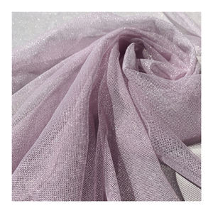 Hot sale lame yarn special luster nylon bridal lace shiny wedding tulle fabric - Product Image 1