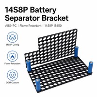 Support de fixation pour cellules de batterie 18650 personnalisé 14S8P, en ABS+PC ignifuge, moulé par injection, accessoire de pack, certifié ISO9001
