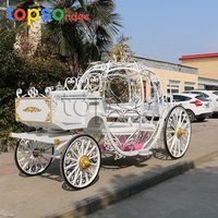 Chariot de princesse Cendrillon en acier électrique pour mariage, capacité de 5 à 7 personnes