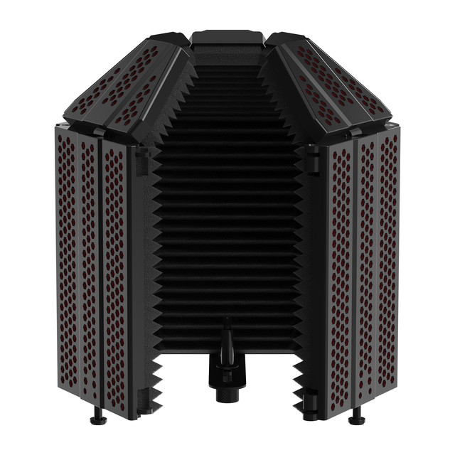 XTUGA Plastic Foldable Recording Microphone Reflexion Filter Portable 5-Panel Sound Isolation Shield for Studio/Vocal Booth Use