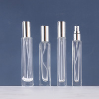 Botol sampel kaca kecil persegi transparan 10ml 15ml botol Sub parfum untuk minyak kulit dengan rak