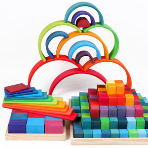 Bloques de Madera Grandes de Arcoíris para Niños, Ideales para Dropshipping y Shopify - Product Image 4