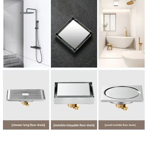 OEM Stainless Steel Modern Square Floor Drain Grate for Bathroom Toilet with Flushbonading Drainage - Product Image 2
