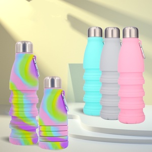 Botella de Agua Plegable de Silicona, Libre de BPA, a Prueba de Fugas, para Viajes al Aire Libre y Gimnasio - Product Image 3