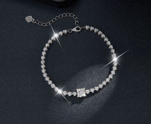 Bracelet et Jonc de Luxe TK en Argent Sterling Plaqué Rhodium avec Moissanite, Design Chrétien Classique pour Femme - Grande Vente - Product Image 2