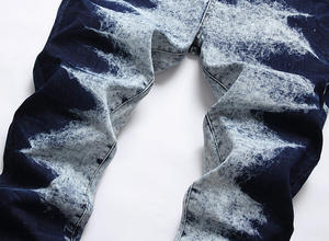 Pantalones para caballeros, venta al por mayor, pantalones vaqueros lavados para hombres, pantalones ajustados de pierna recta - Product Image 3