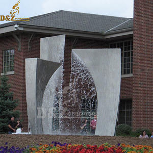 Decoración de estanque de piscina Espejo de acero inoxidable escultura de fuente de agua cepillada - Product Image 5