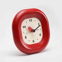 Horloge de table décorative minimaliste moderne en bois de style crème pour la maison