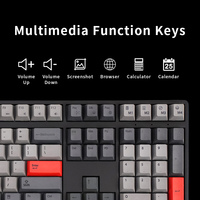 Clavier mécanique de jeu Cherry Axis 108 touches, triple mode, silencieux, pleine taille, Type-C, sans rétroéclairage, état neuf