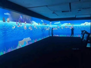 หน้าจอสัมผัสแบบนิ้วหลายหน้าจอ 3 * 36 เมตร 360 ผนังการฉายภาพแบบแช่สัมผัสแบบโต้ตอบประสบการณ์การแช่สัมผัสสําหรับพิพิธภัณฑ์ - Product Image 3