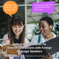 Écouteurs TWS intelligents IA avec traduction instantanée en 144 langues, traducteur vocal HD à oreille ouverte, compatibles Android