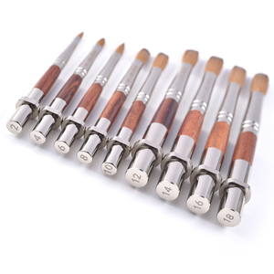 KADS Offre Spéciale – Ensemble de Pinceaux Acryliques en Martre Kolinsky avec Manche en Bois Rouge et Support pour Stylo – Outils de Manucure pour Extension d'Ongles et Sculpture - Product Image 5