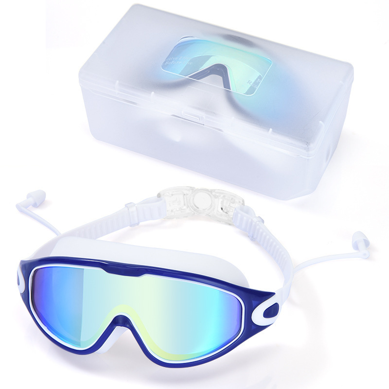 Étui à lunettes électrolytique irisé bleu profond